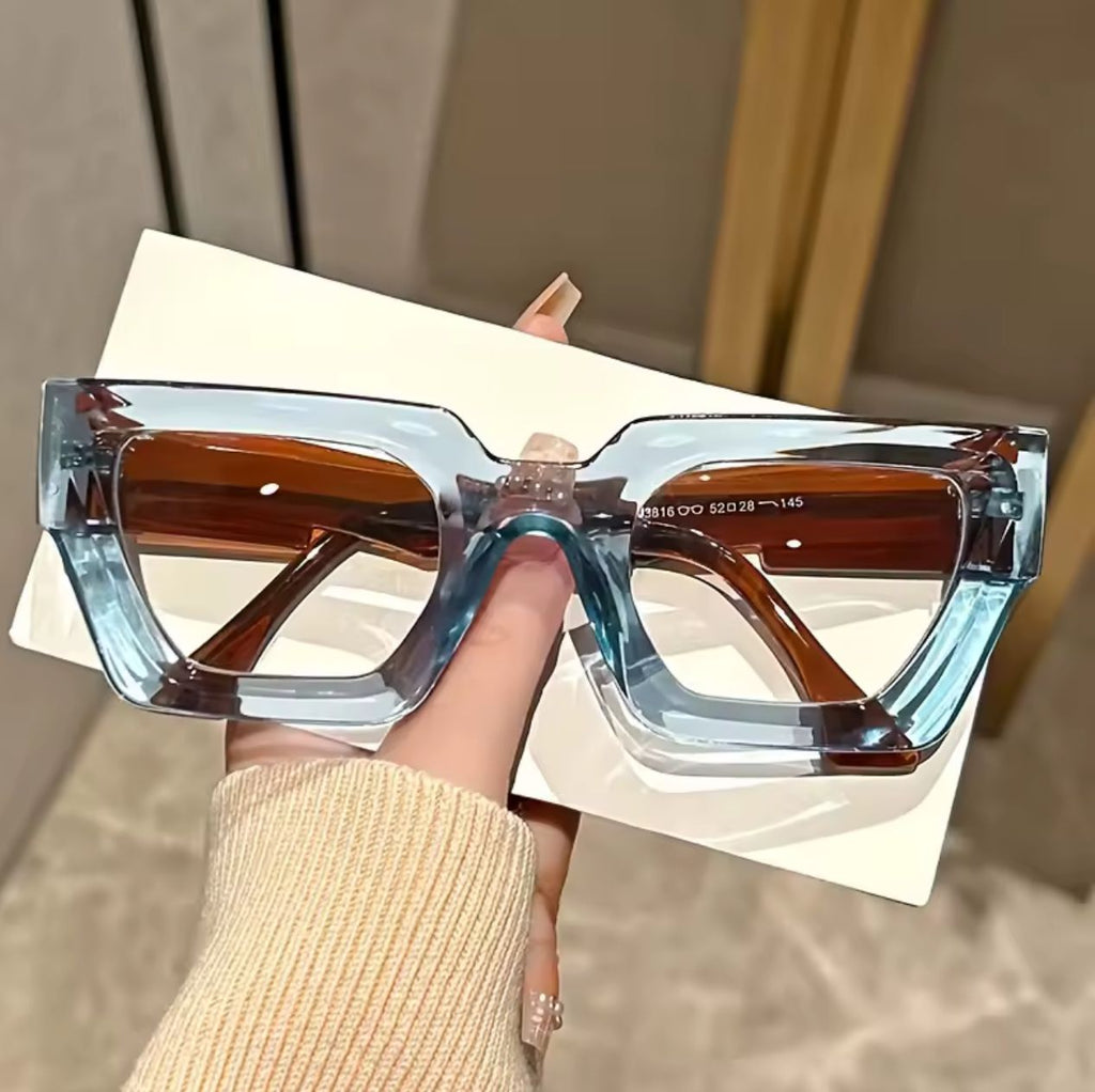 Lentes Cuadriculados Transparente