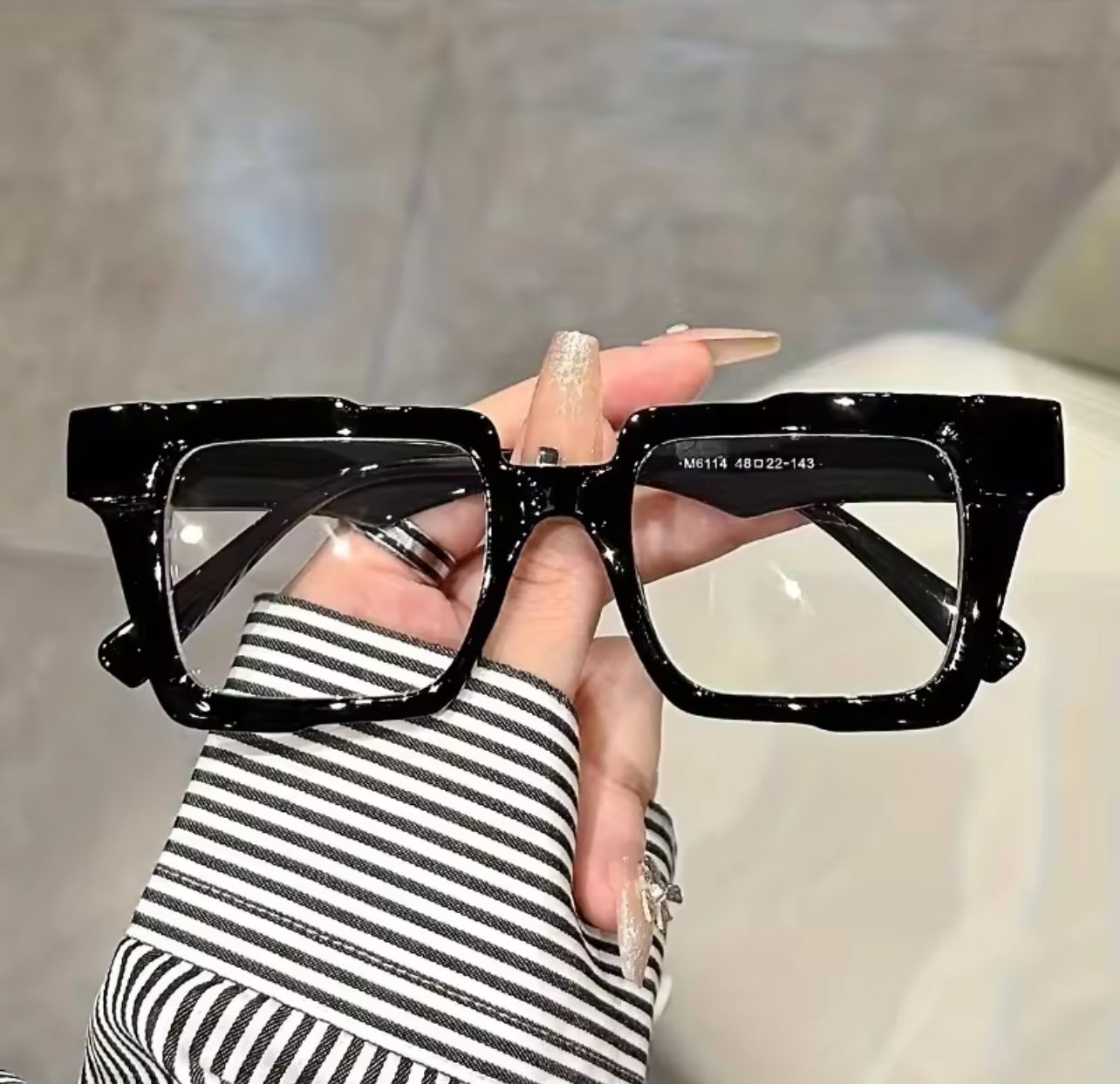 Lente De Policarbonato Negros Rectangulares